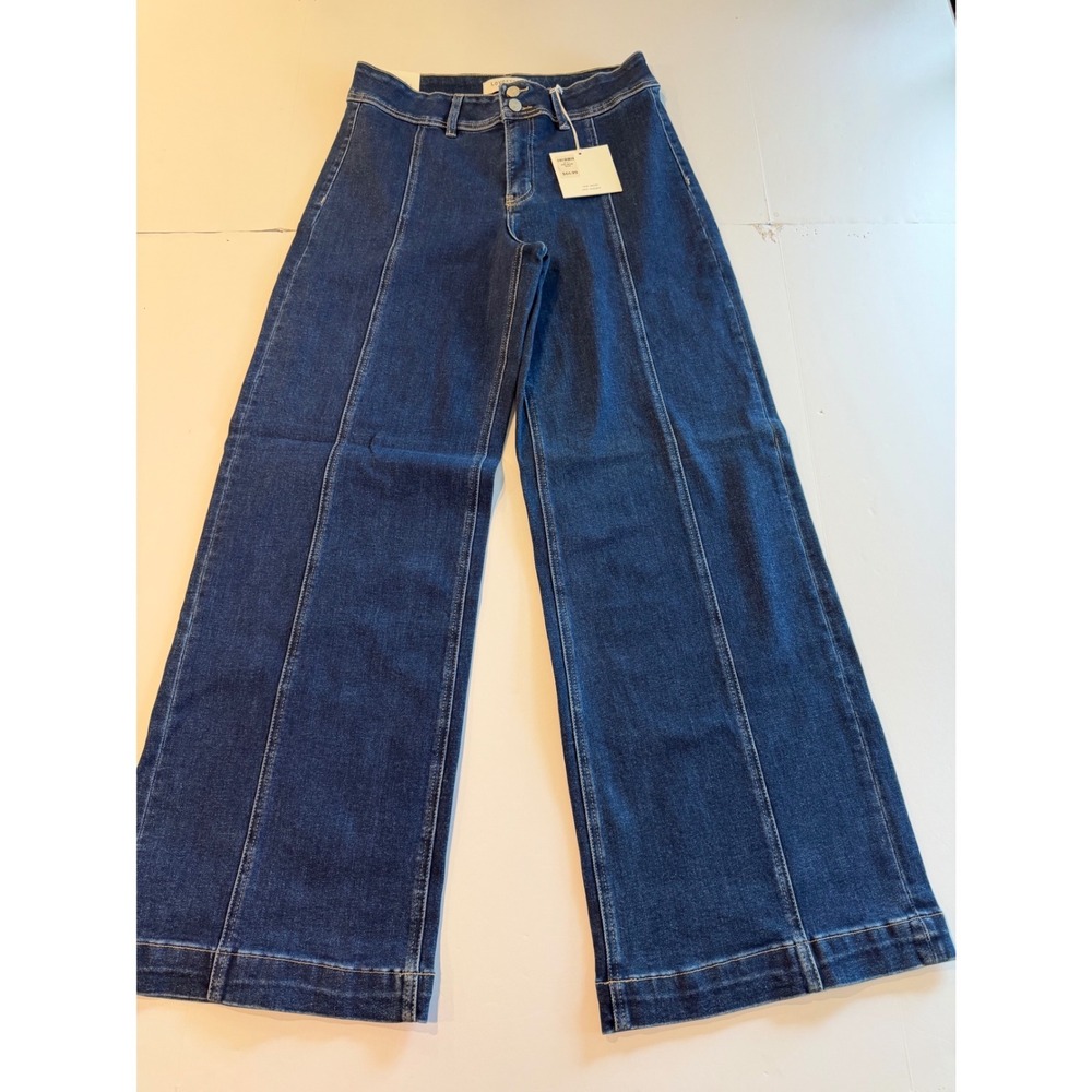 Lovervet by Vervet High Rise Wide Leg Jeans Dark Wash Size 31/13